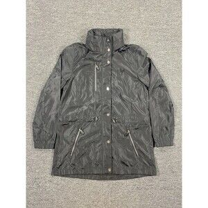 Polo Ralph Lauren Jacket Womens Medium Black Golf Full Zip Hooded Rain Coat M